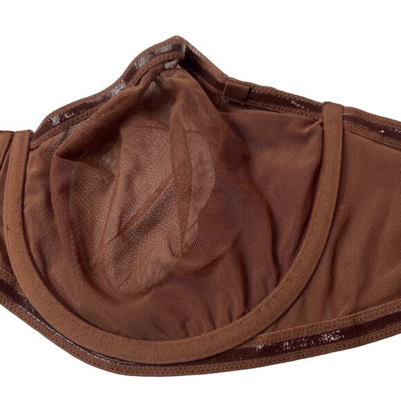 SKIMS Ultra Fine Mesh Strapless Bra Underwire Convertible 42D Jasper - Picture 8 of 13